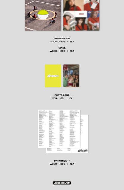 (PRE-ORDER 2026-01-30) LE SSERAFIM - 1st Single Album [SPAGHETTI] LP Vinyl Version (2 Versions) Random 1ea