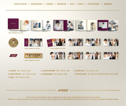 ATEEZ - 10th Mini Album [GOLDEN HOUR Part. 1] Digipak Version (8 Versions)(RESTOCK)