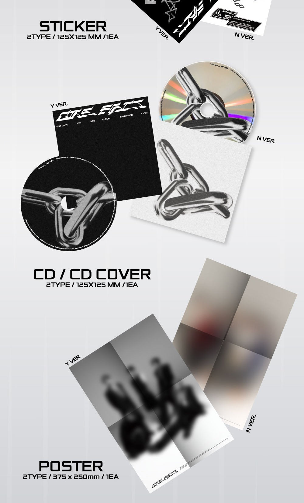 ONE PACT - 4th Mini Album [ONE PACT] (2 Versions).