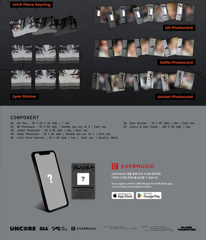 (PRE-ORDER 2025-11-11) CLOSE YOUR EYES - 3rd Mini Album [blackout] eyes Version (7 Versions) Random 1ea