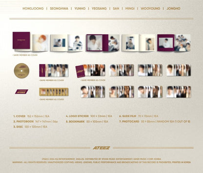 ATEEZ 10th Mini Album GOLDEN HOUR Part. 1 Digipak Version (8 Versions) Random 1ea.