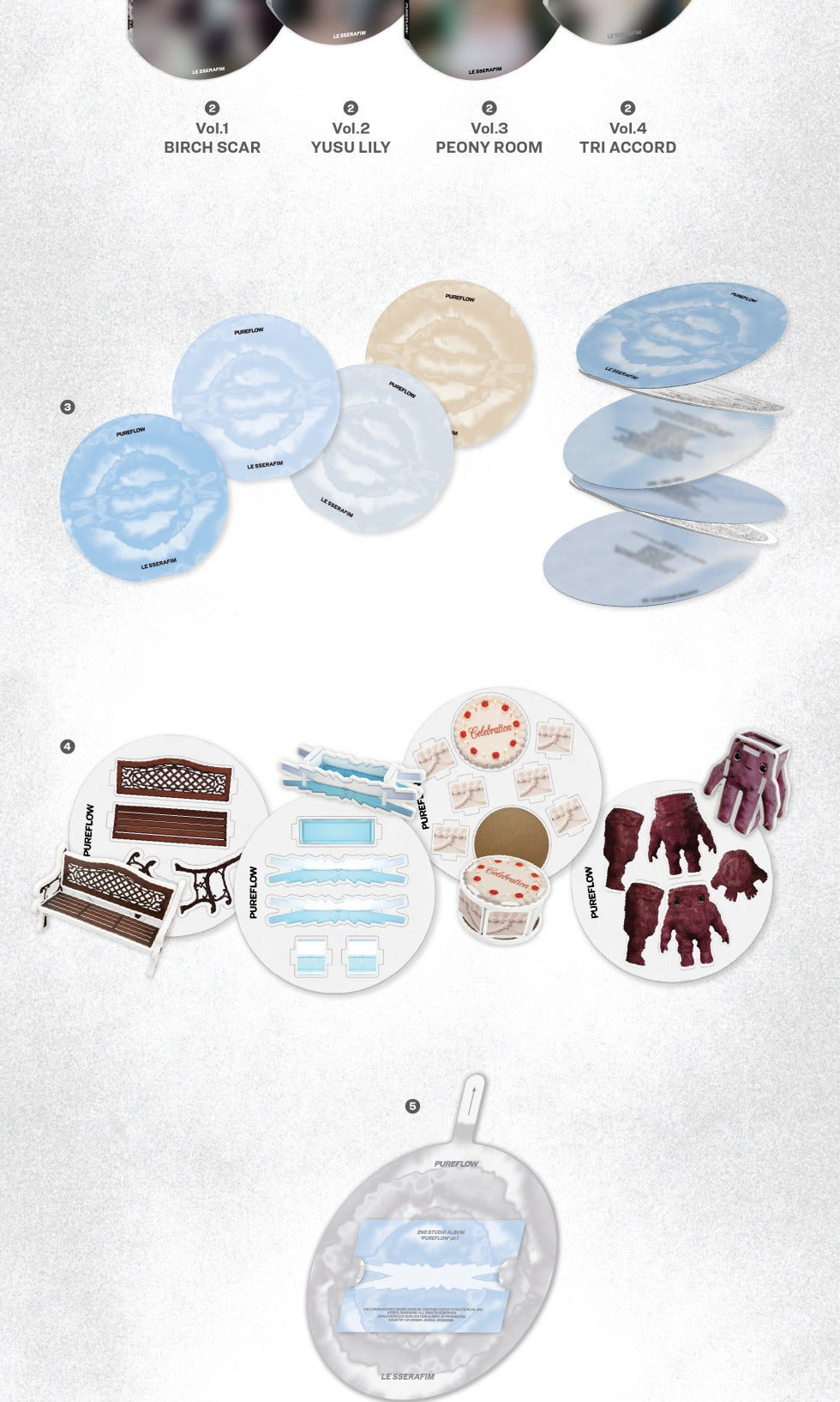 (PRE-ORDER 2026-05-22) LE SSERAFIM - 2nd Studio Album [PUREFLOW pt.1] (4 Versions) Set (POB Included - Pre-order only)