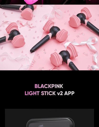 BLACKPINK - OFFICIAL LIGHT STICK VER.2 (POB - Photocard 1ea included)(& K-Towns Light Stick Event)._
