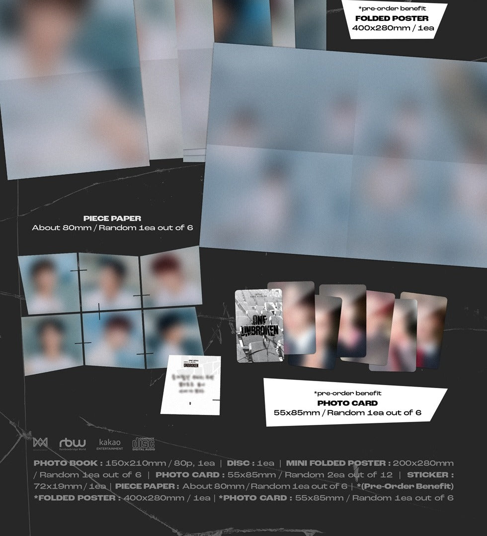 (PRE-ORDER 2025-11-11) ONF - 9th Mini Album [UNBROKEN] (2 Versions) Random 1ea