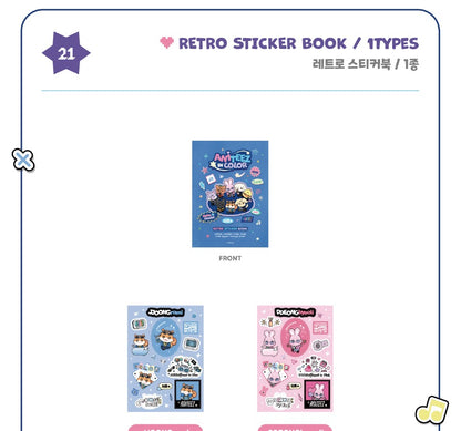 (PRE-ORDER 2026-08-31) ATEEZ x ANITEEZ - POP-UP STORE MD [ANITEEZ IN COLOR] RETRO STICKER BOOK (POB Included Based on Order Amount)
