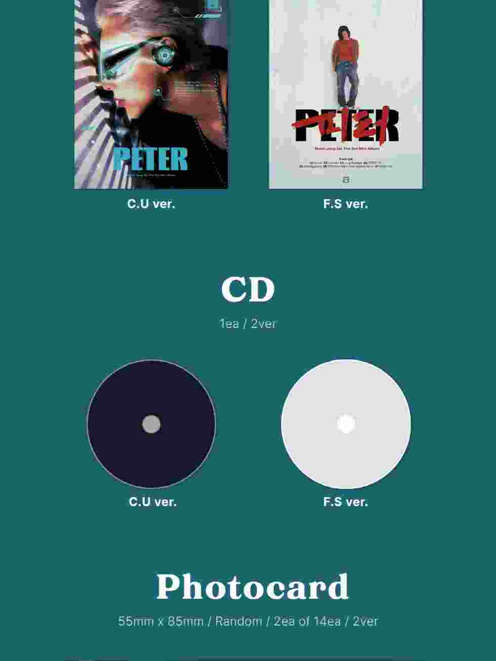 Moon Jong Up (B.A.P) - 3rd Mini Album Peter (2 Versions).