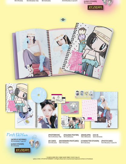 YUNA (ITZY) - 1st Mini Album [Ice Cream] Photobook Version (2 Versions) Random 1ea