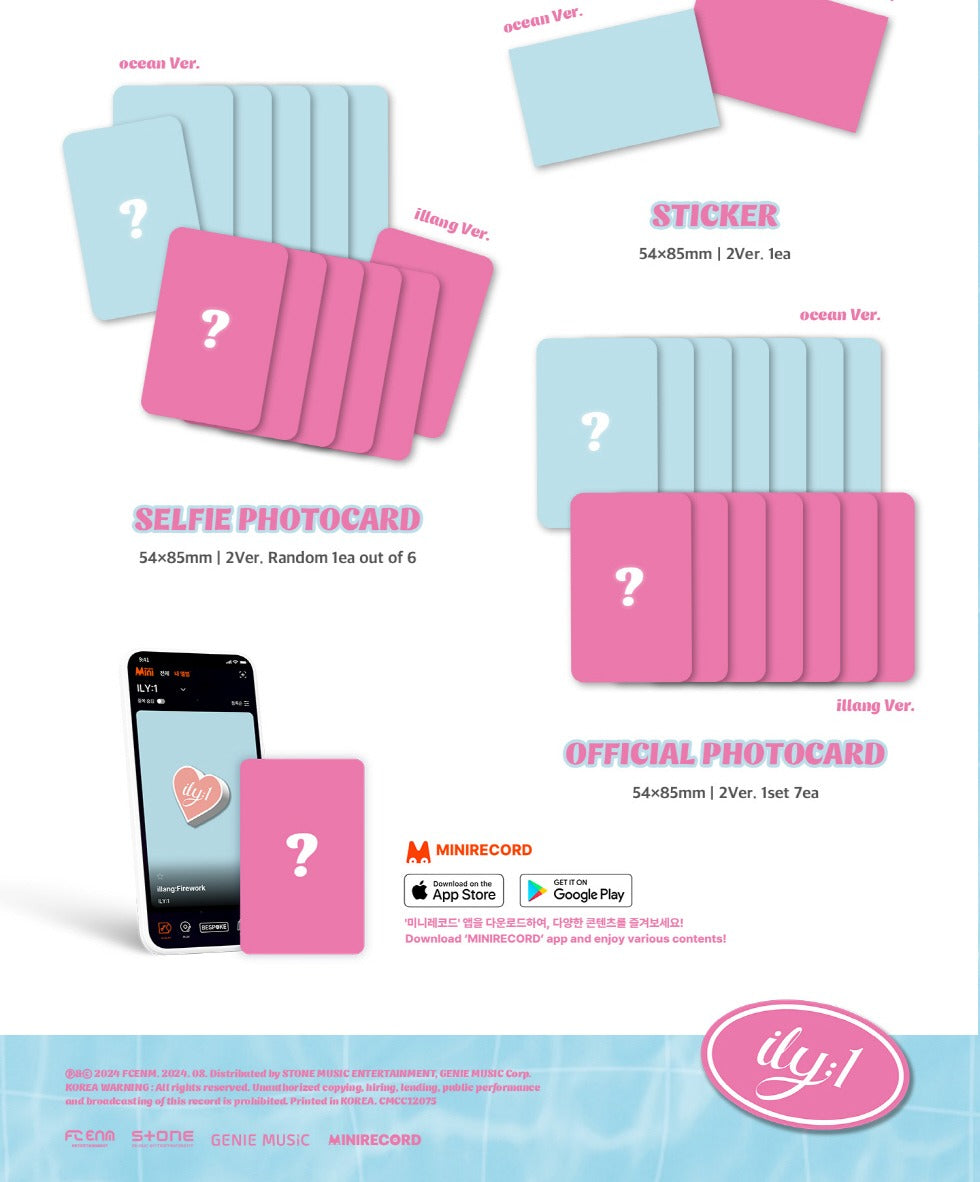 ILY:1 - 3rd Mini Album [Illang: Firework] Platform Version (2 Versions).