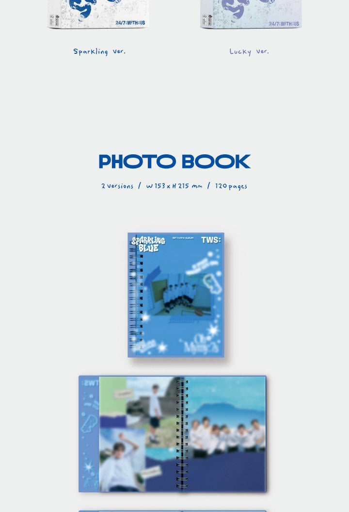TWS - 1st Mini Album Sparkling Blue 2 Versions.