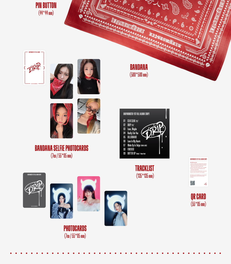 BABYMONSTER - 1st Full Album [DRIP] Bandana Version.
