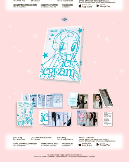 YUNA (ITZY) - 1st Mini Album [Ice Cream] Pocaalbum Version (2 Versions).