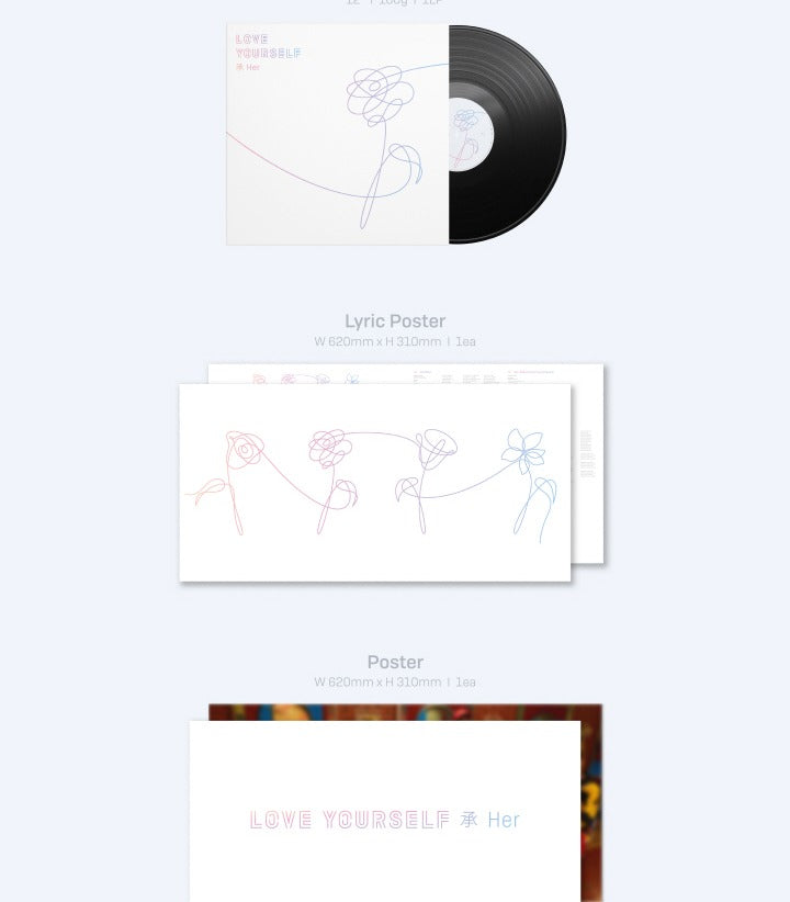 BTS - 5th Mini Album [LOVE YOURSELF 承 'HER'] LP Vinyl Version