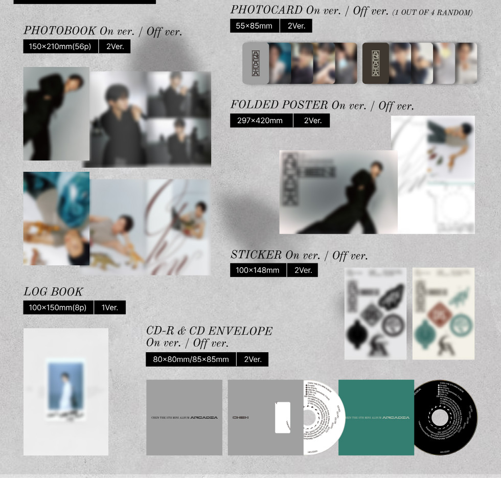 (PRE-ORDER 2025-09-29) Chen (EXO) - 5th Mini Album [ARCADIA] (2 Versions) Random 1ea