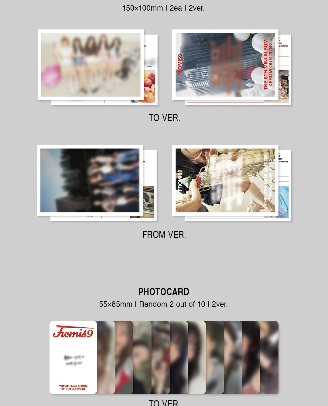 Fromis_9 (F9) - 6th Mini Album [From Our 20's] Postcard Version (2 Versions)