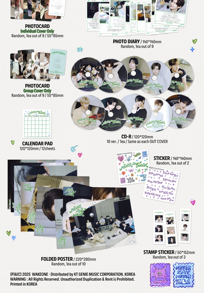 ZEROBASEONE - 1st Full Album [NEVER SAY NEVER] Digipack Version (10 Versions).