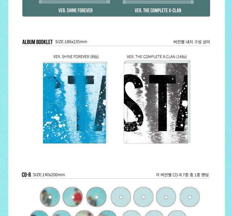 Monsta X 1st repackage album Shine forever (2 Versions). – K-Towns