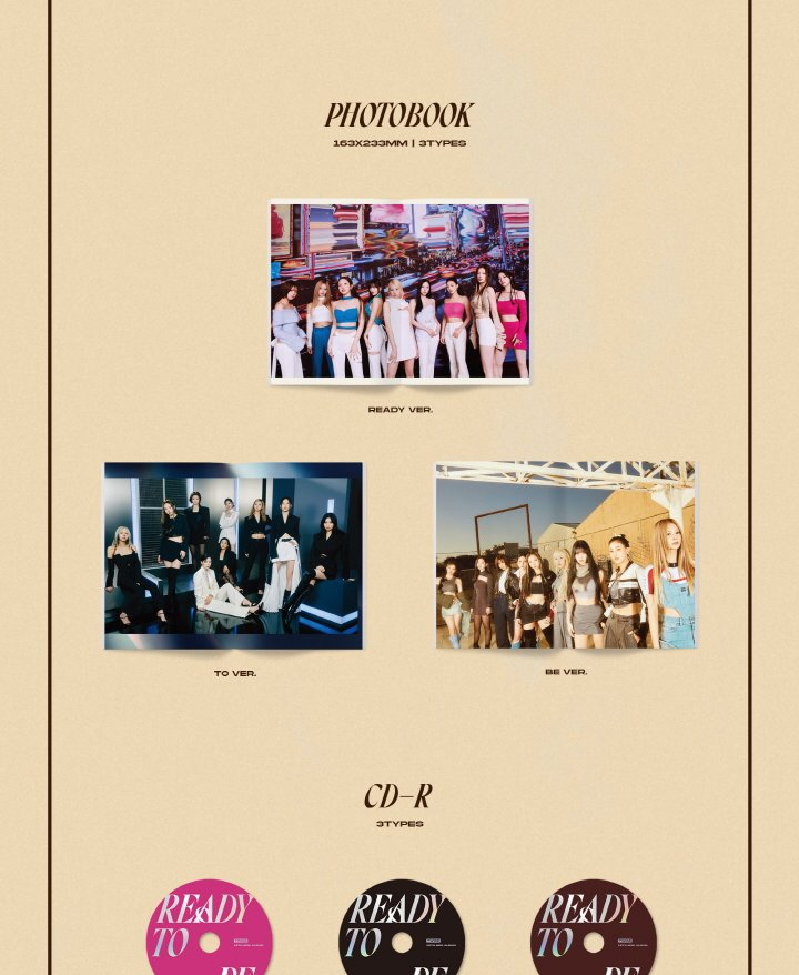 TWICE - 12th Mini Album [READY TO BE] Standard Version (3 Versions