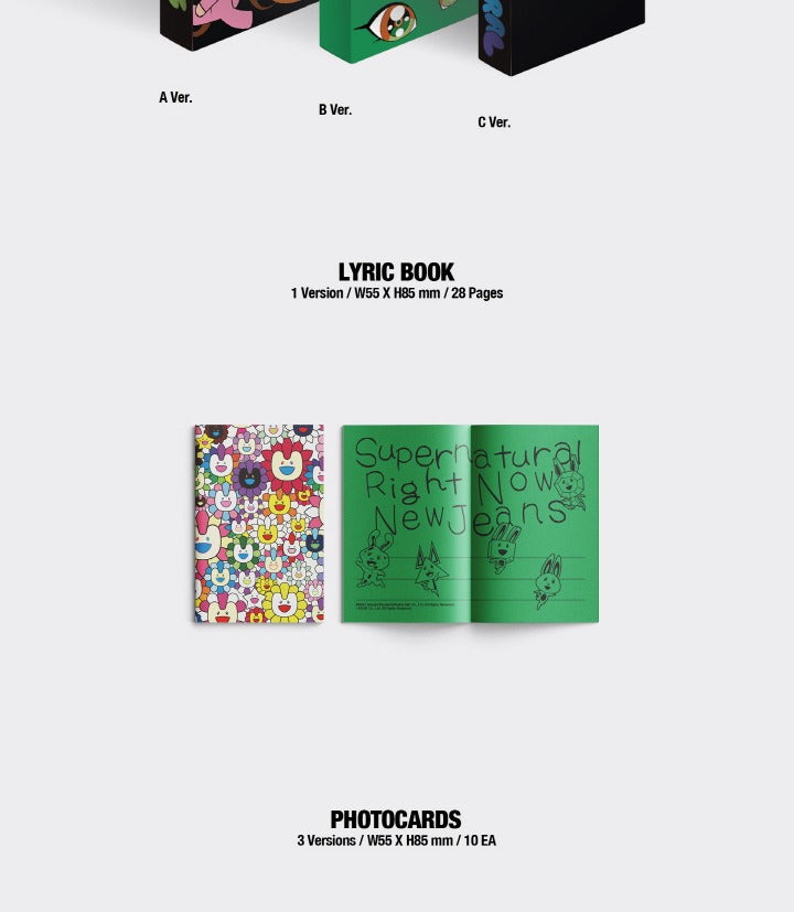 newjeans supernatural weverse japan 特典 NewJeans Supernatural Weverse Albums Version (3 Versions) Random