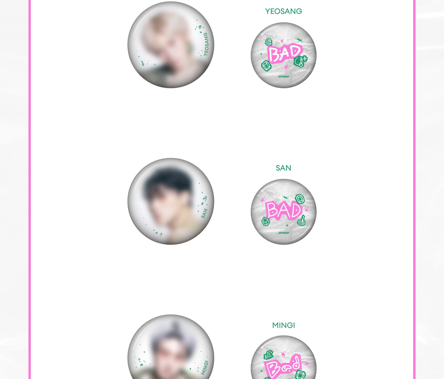 (PRE-ORDER 2026-08-31) ATEEZ - POP-UP STORE MD [GOLDEN HOUR Part.5] CAN BADGE SET (8 Versions)