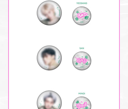 (PRE-ORDER 2026-08-31) ATEEZ - POP-UP STORE MD [GOLDEN HOUR Part.5] CAN BADGE SET (8 Versions)