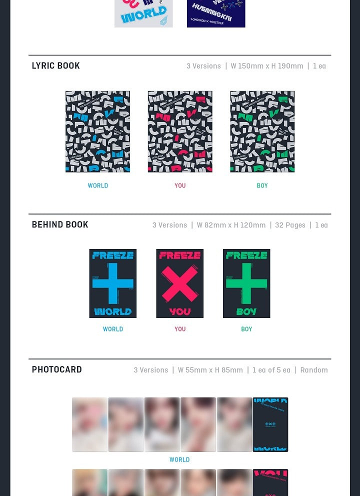 TOMORROW X TOGETHER (TXT) - 2ND ALBUM [THE CHAOS CHAPTER - FREEZE