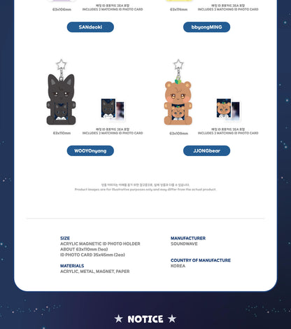 (PRE-ORDER 2026-11-15) ATEEZ x ANITEEZ - POP-UP [ANITEEZ IN DEJA VU] ACRYLIC MAGNETIC ID PHOTO HOLDER (POB Included Based on Order Amount)