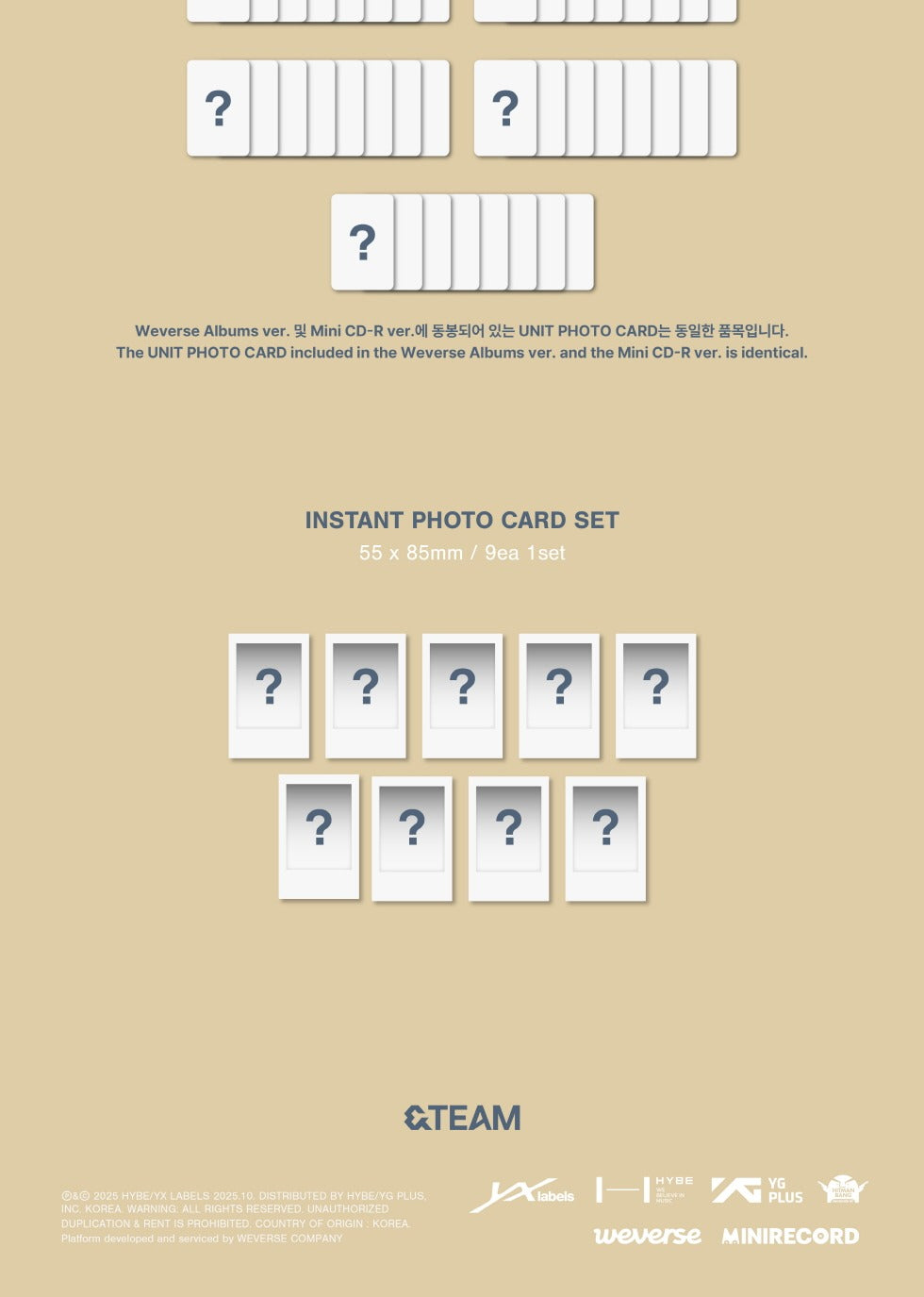 (PRE-ORDER 2025-10-28) &TEAM - Korea 1st Mini Album [Back to Life] Photocard Box (Weverse Albums Version)
