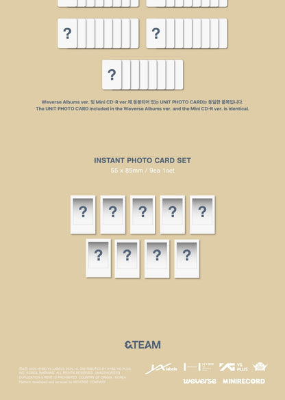 (PRE-ORDER 2025-10-28) &TEAM - Korea 1st Mini Album [Back to Life] Photocard Box (Weverse Albums Version)