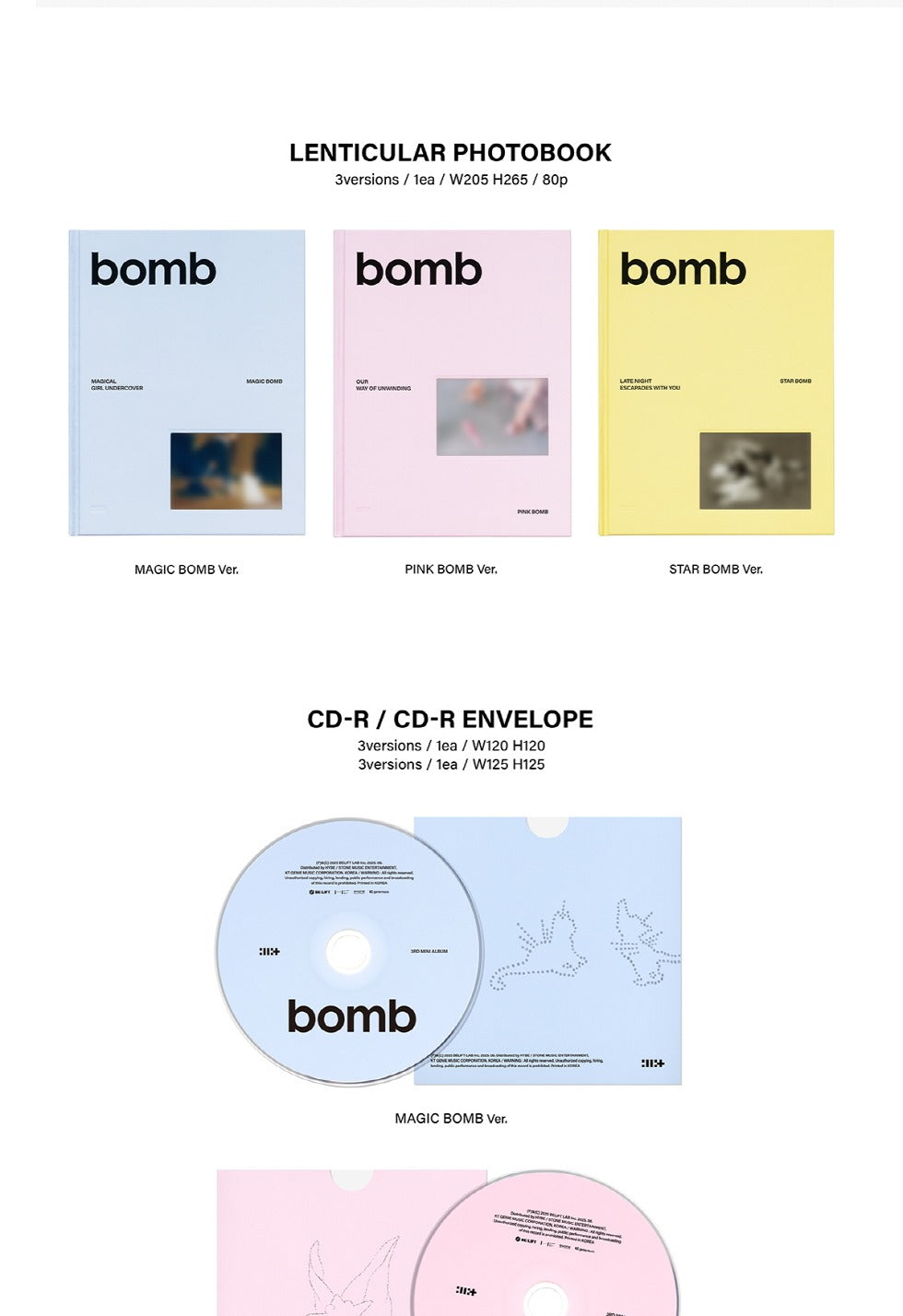 ILLIT - 3rd Mini Album [bomb] (3 Versions) Random 1ea – K-Towns