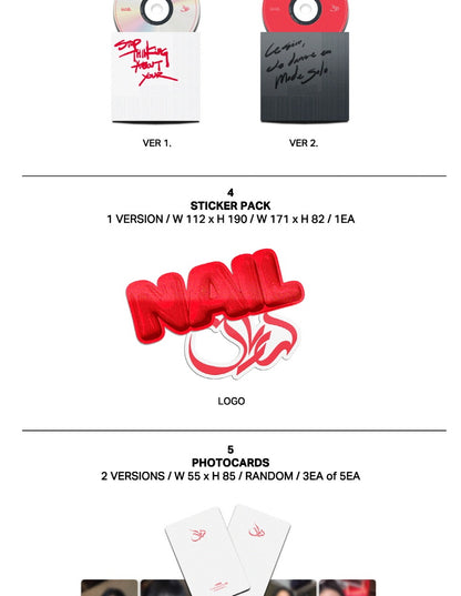 (PRE-ORDER 2026-04-17) YVES - 4th EP Album [NAIL] Deluxe Version (2 Versions) Set