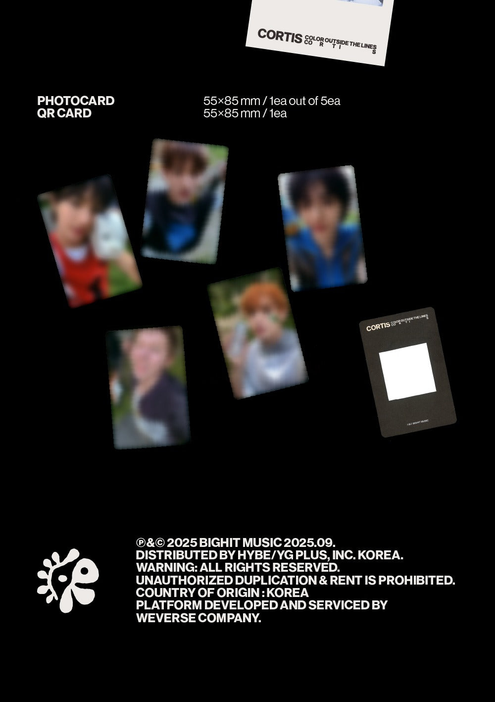 CORTIS - The 1st EP [COLOR OUTSIDE THE LINES] Weverse Albums Version (2 Versions).