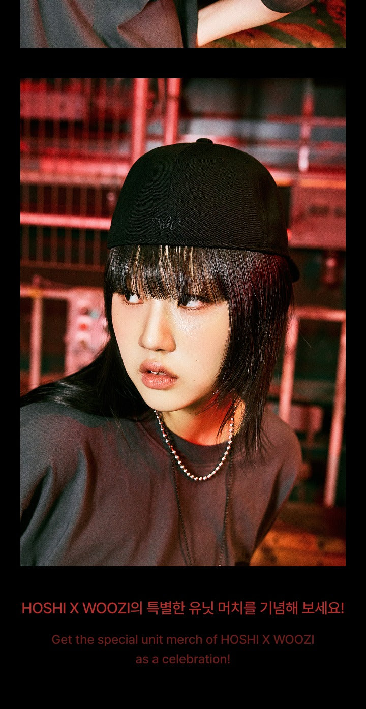 アイドル HOSHI WOOZI WARNING SNAPBACK CAP HOSHI X WOOZI FAN CONCERT [WARNING] OFFICIAL MERCH Pre-order