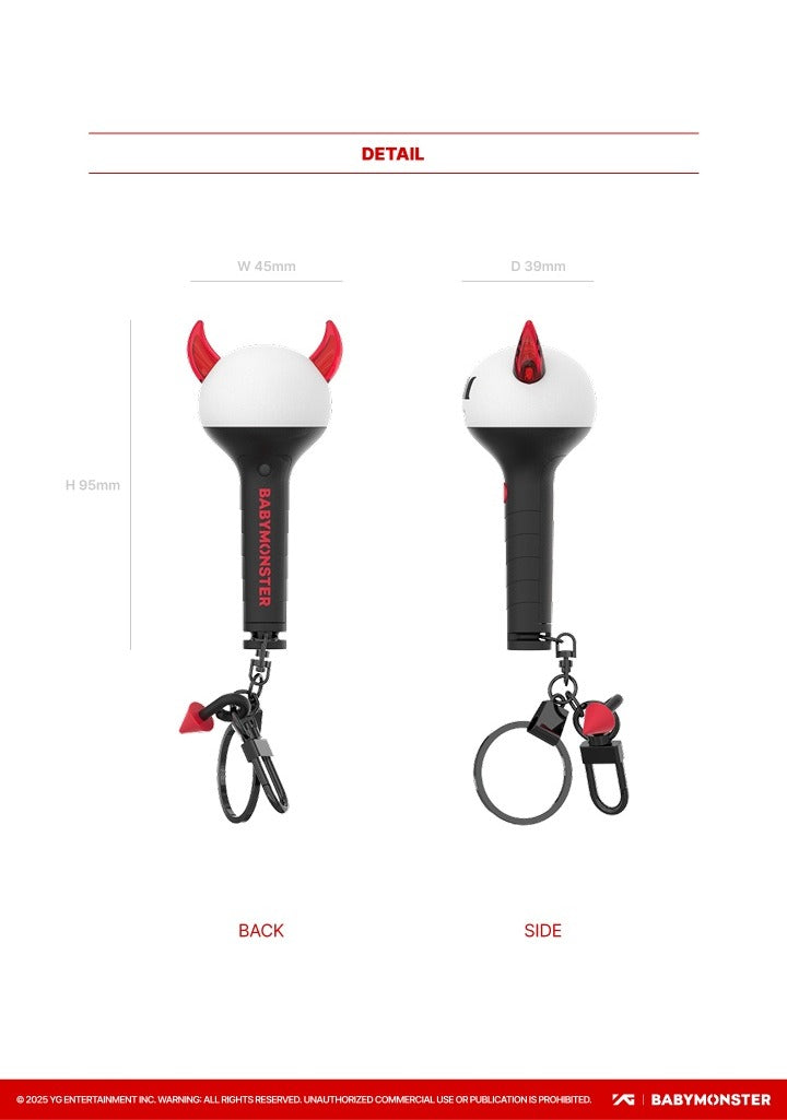 (PRE-ORDER 2025-10-31) BABYMONSTER - OFFICIAL LIGHT STICK KEYRING.