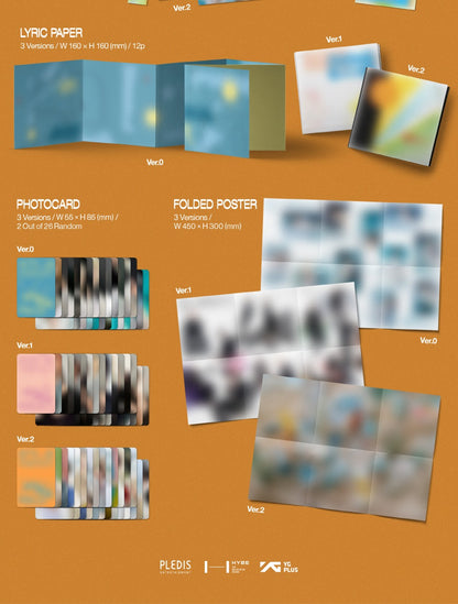 Seventeen 12th Mini Album Spill the Feels Standard Version (3 Versions)(WEVERSE SHOP POB Included)