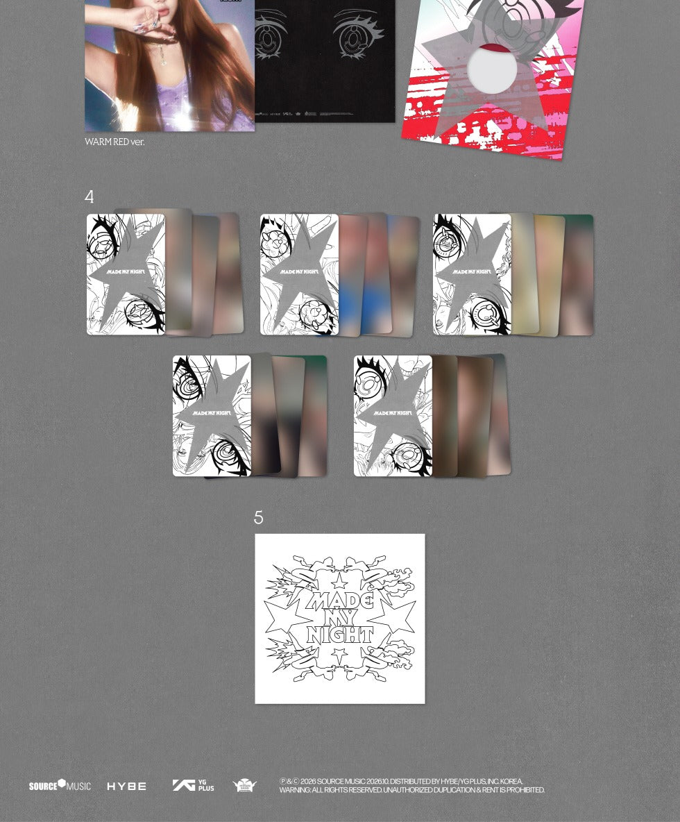 (PRE-ORDER 2026-10-23) LE SSERAFIM - 2nd Single Album [Made My Night] LP Vinyl Version (5 Versions)