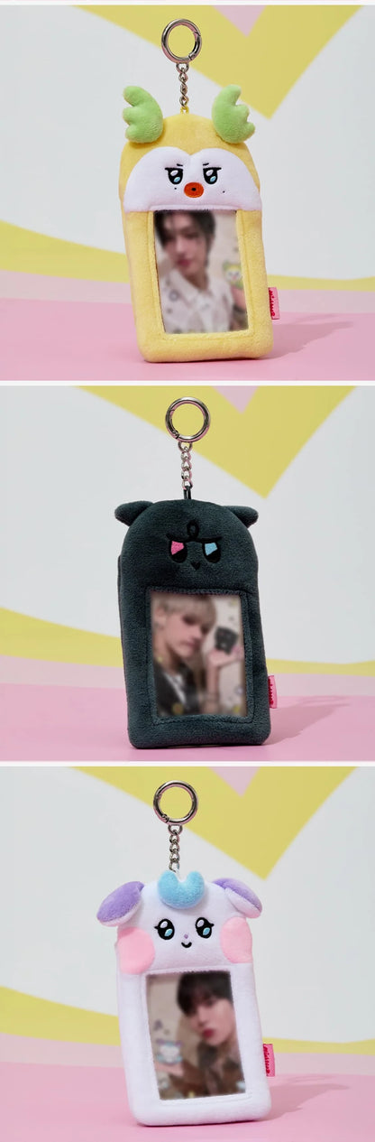 (PRE-ORDER 2025-11-07) ATEEZ - [MIGHTEEZ PHOTO HOLDER PLUSH KEYRING](8 Versions)(LINE FRIENDS SQUARE MERCH)