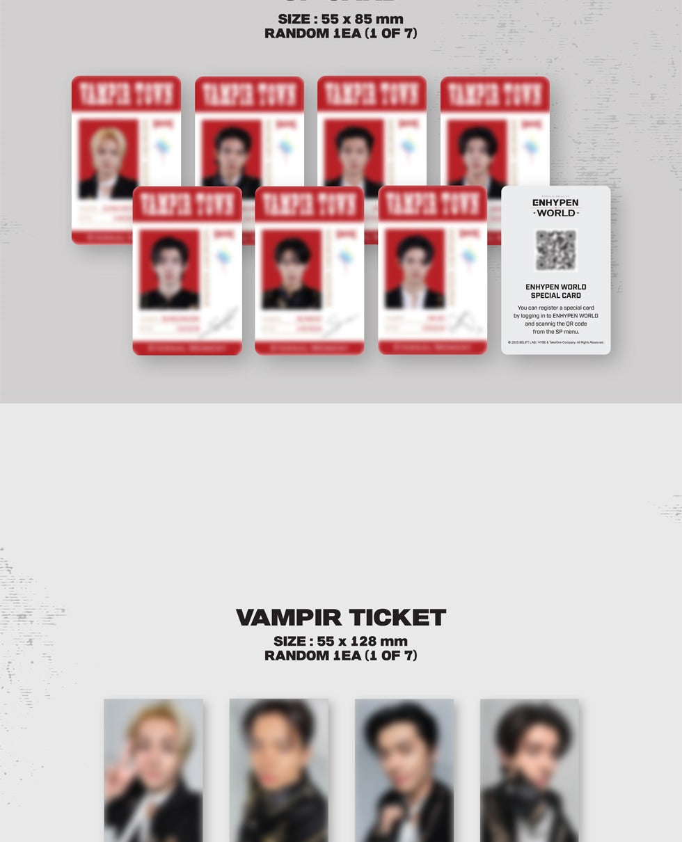 (PRE-ORDER 2025-10-17) ENHYPEN - World Coupon Card Collection [Vampire Basic Version].