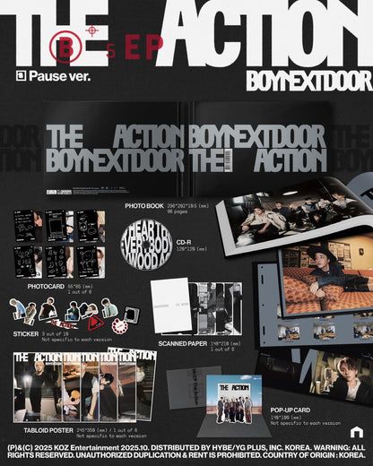 BOYNEXTDOOR - 5th EP Album [The Action] (3 Versions)(POB Photocard 1ea Included)