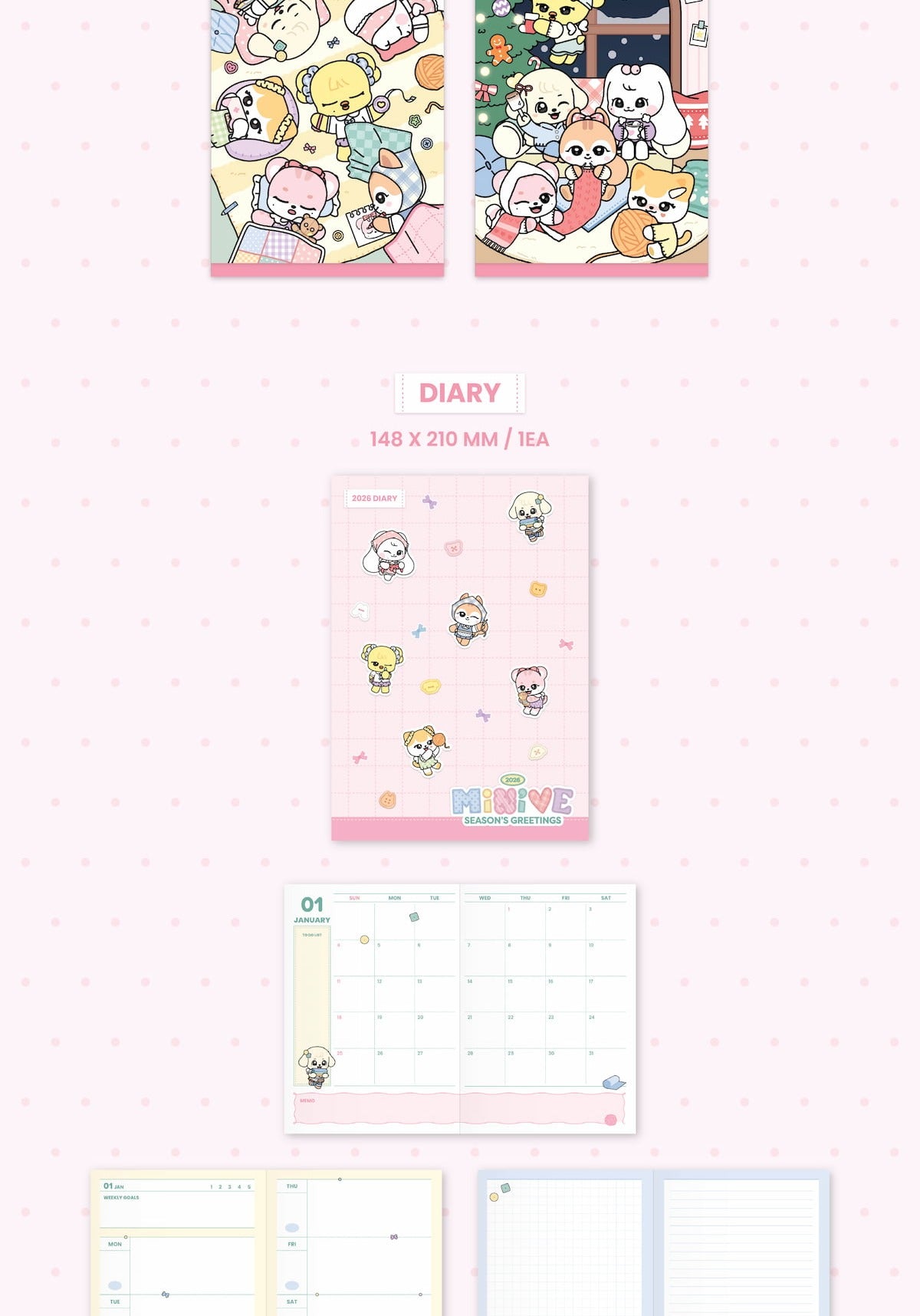 (PRE-ORDER 2025-12-26) IVE - MiNiVE 2026 Season's Greetings (💝 K-Towns 2026 Season's Greetings Event!)