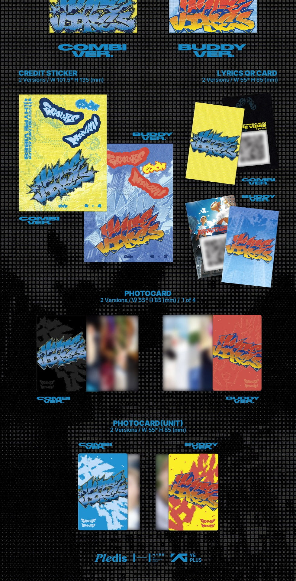 (PRE-ORDER 2025-09-29) S.COUPS x MINGYU (Seventeen) - 1st Mini Album [HYPE VIBES] Standard Version (2 Versions) Set