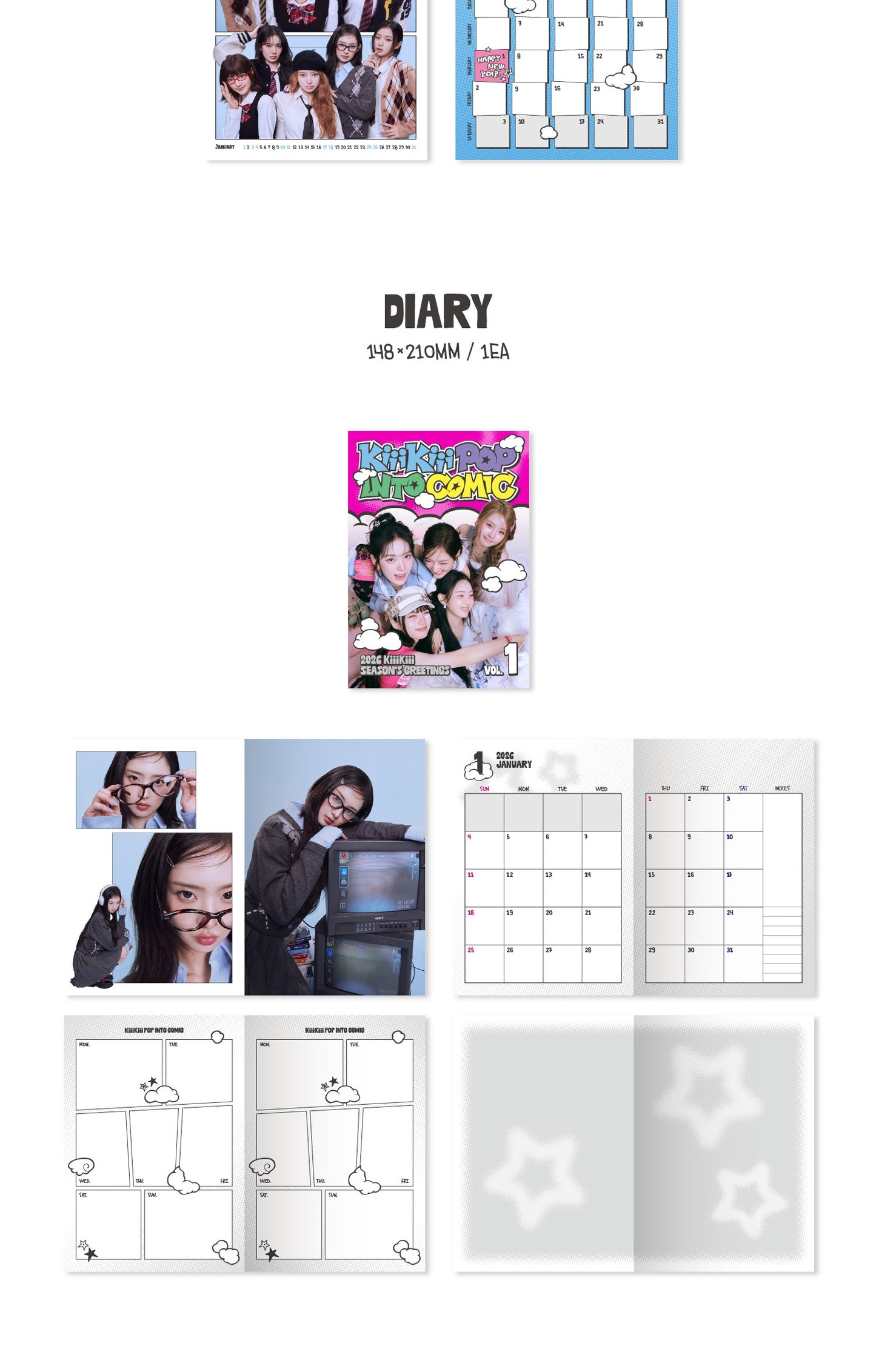 (PRE-ORDER 2025-12-26) KiiiKiii - 2026 Season's Greetings [KiiiKiii POP INTO COMIC](💝 K-Towns 2026 Season's Greetings Event!)