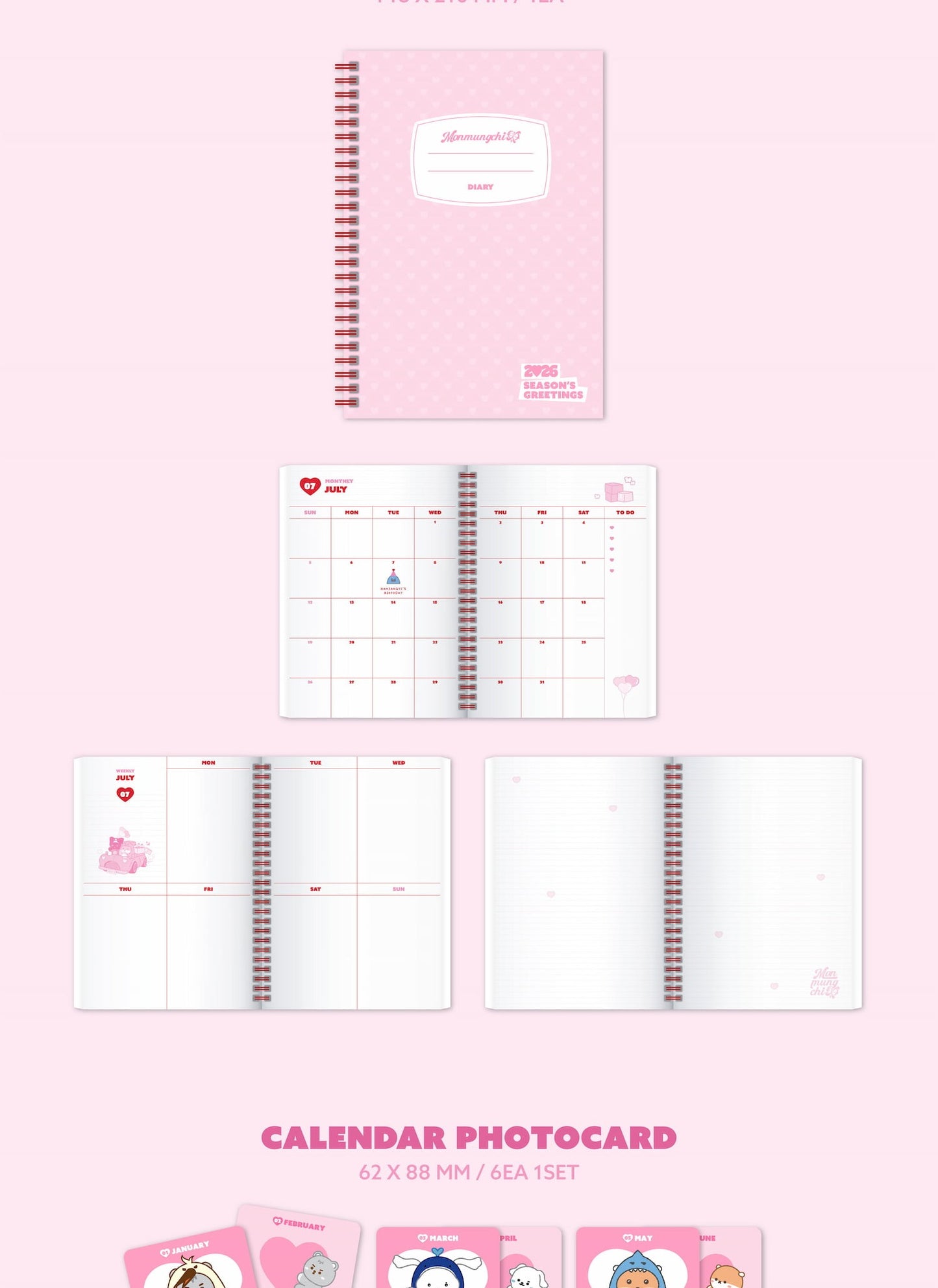 (PRE-ORDER 2025-12-26) MONSTA X - [MONMUNGCHI x 2026 Season's Greetings](💝 K-Towns 2026 Season's Greetings Event!)