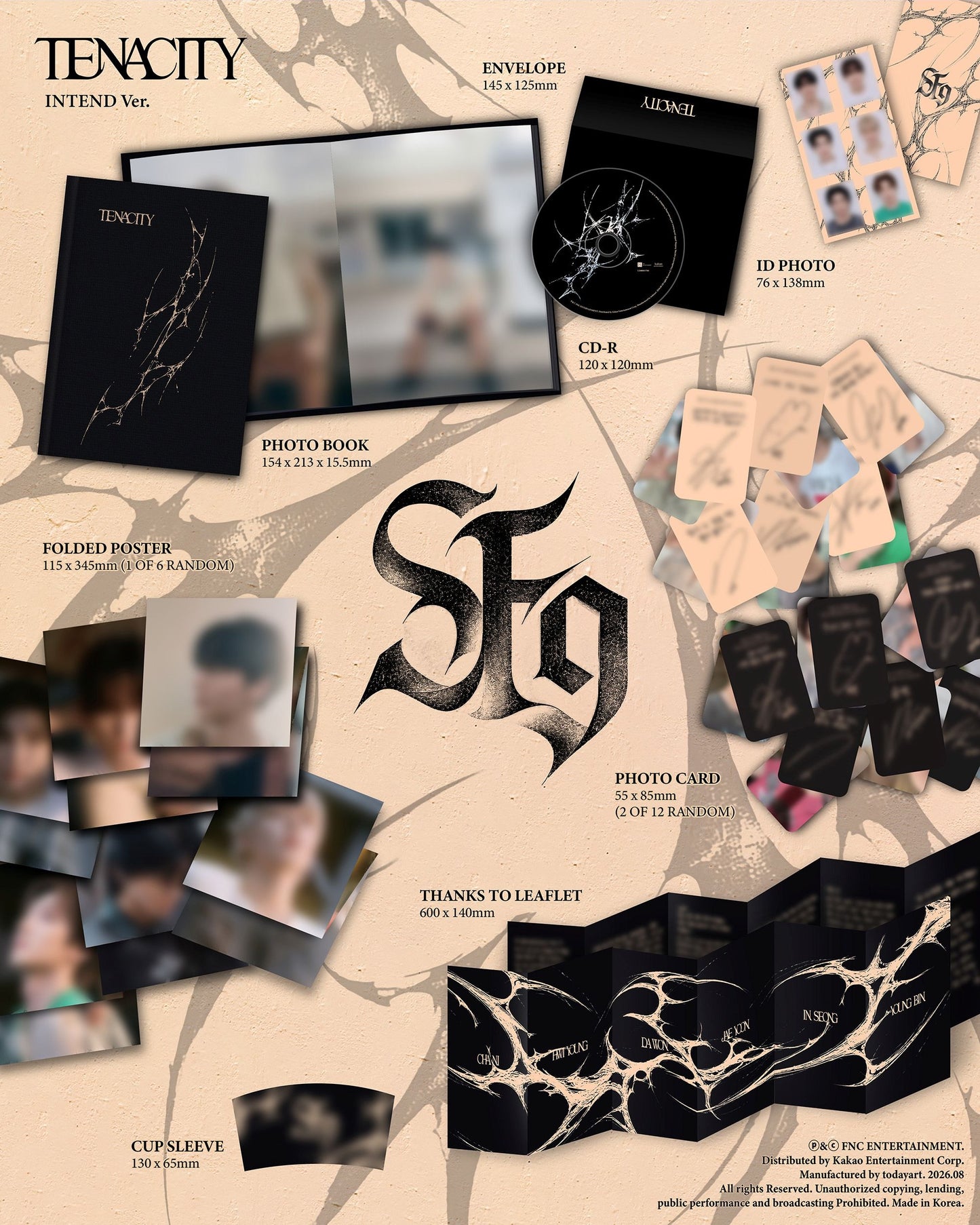 (PRE-ORDER 2026-08-27) SF9 - 2nd Album [TENACITY] (3 Versions) Set