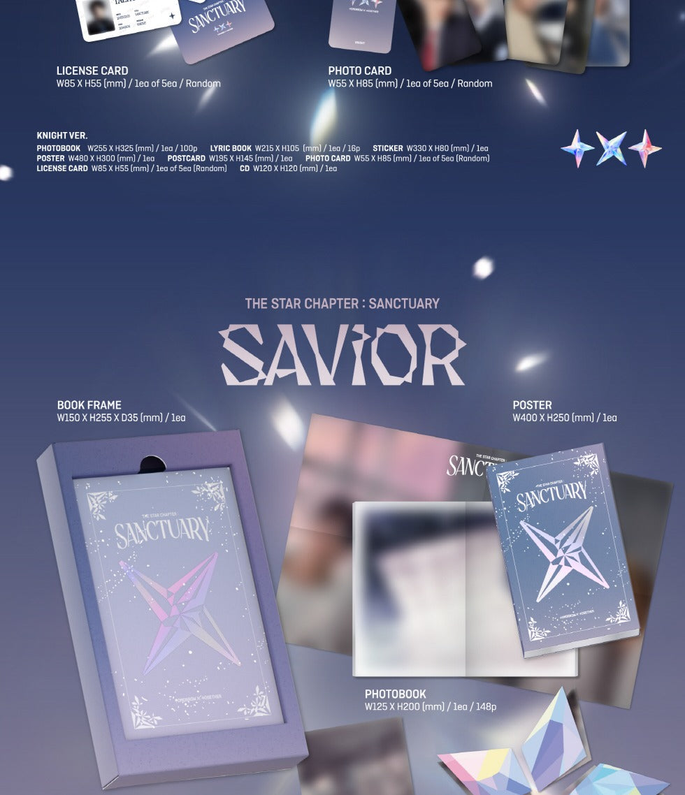 TOMORROW X TOGETHER TXT THE STAR CHAPTER: SANCTUARY (3 Versions) [POB - The Star Chapter : Sanctuary album's POB - Unreleased Selfie Included!! (Limited Quantity)]..