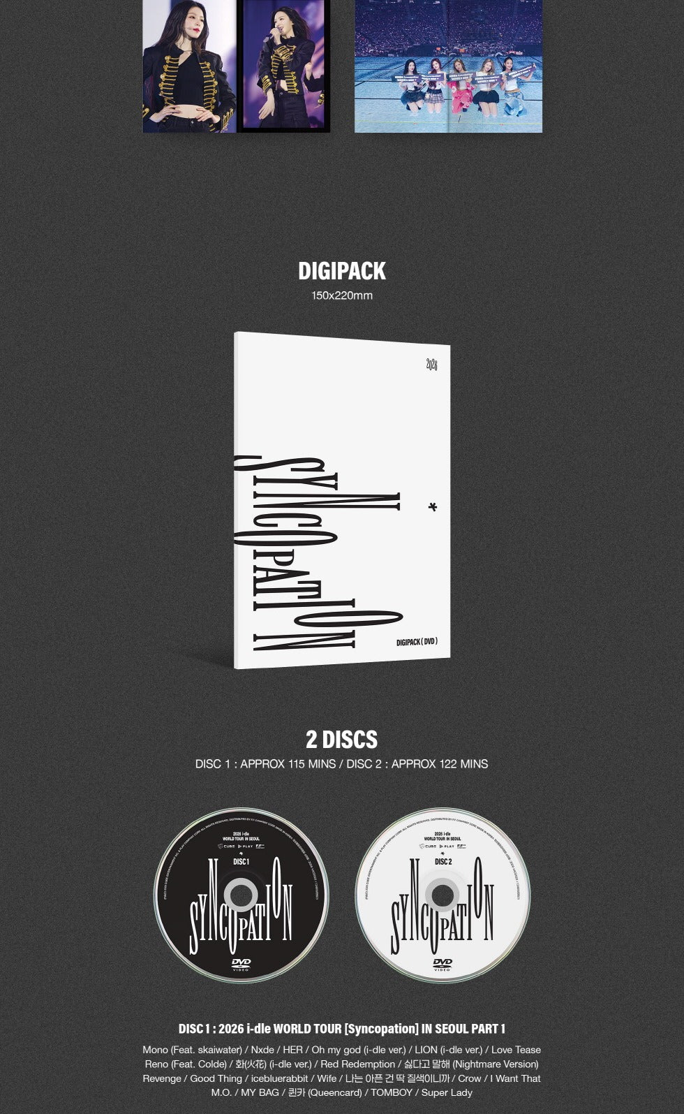(PRE-ORDER 2026-10-20) i-dle - 2026 i-dle WORLD TOUR [Syncopation] IN SEOUL DVD (2disc)