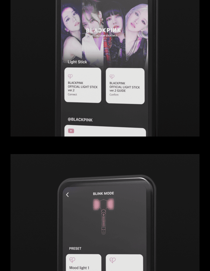 BLACKPINK - OFFICIAL LIGHT STICK VER.2 (POB - Photocard 1ea included)(& K-Towns Light Stick Event)._