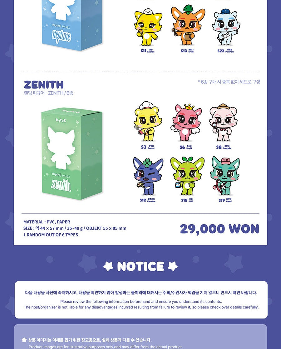 (PRE-ORDER 2026-11-15) tripleS - Official Character [byteS] RANDOM FIGURE (4 Units)