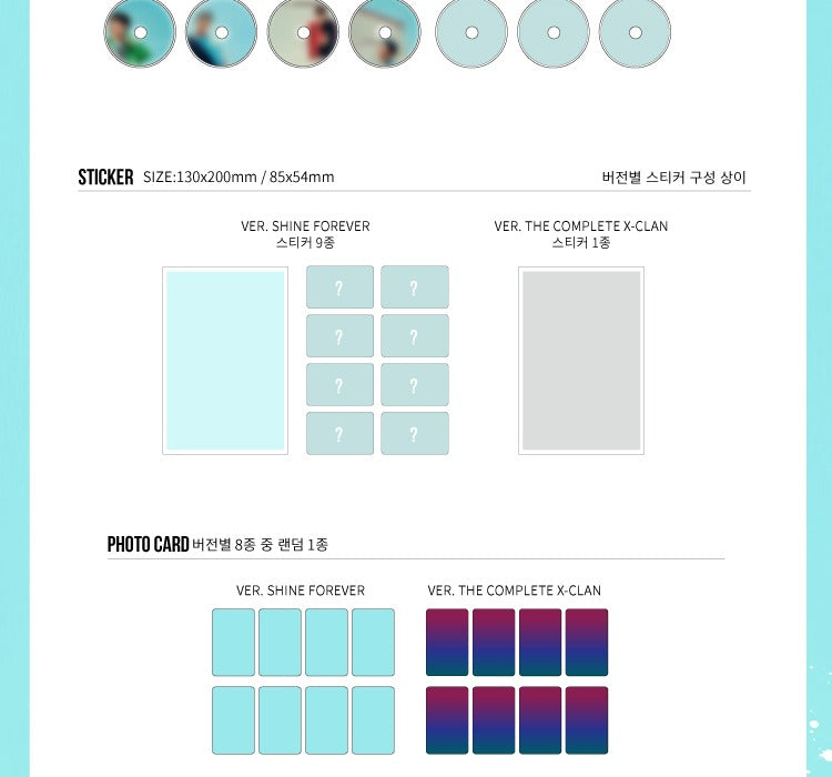 Monsta X 1st repackage album Shine forever (2 Versions).