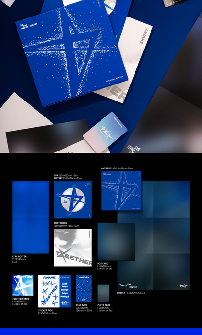 (PRE-ORDER 2025-07-21) TOMORROW X TOGETHER (TXT) - [THE STAR CHAPTER: TOGETHER] (3 Versions) Random 1ea (POB - Photocard 1ea - Preorder only)
