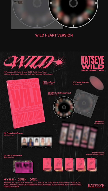 (PRE-ORDER 2026-08-14) KATSEYE - [WILD] International Retailer Exclusive - WILD HEART VERSION